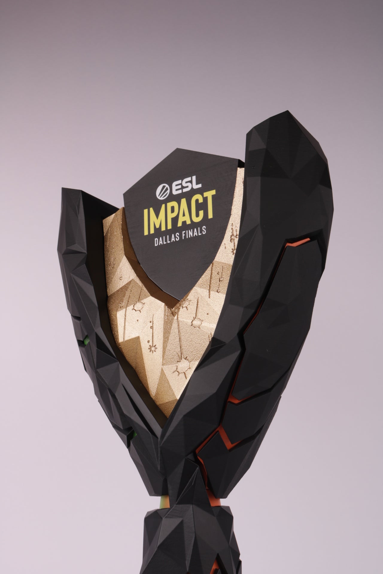 3d printed vulcano themed trophy for esl impact
